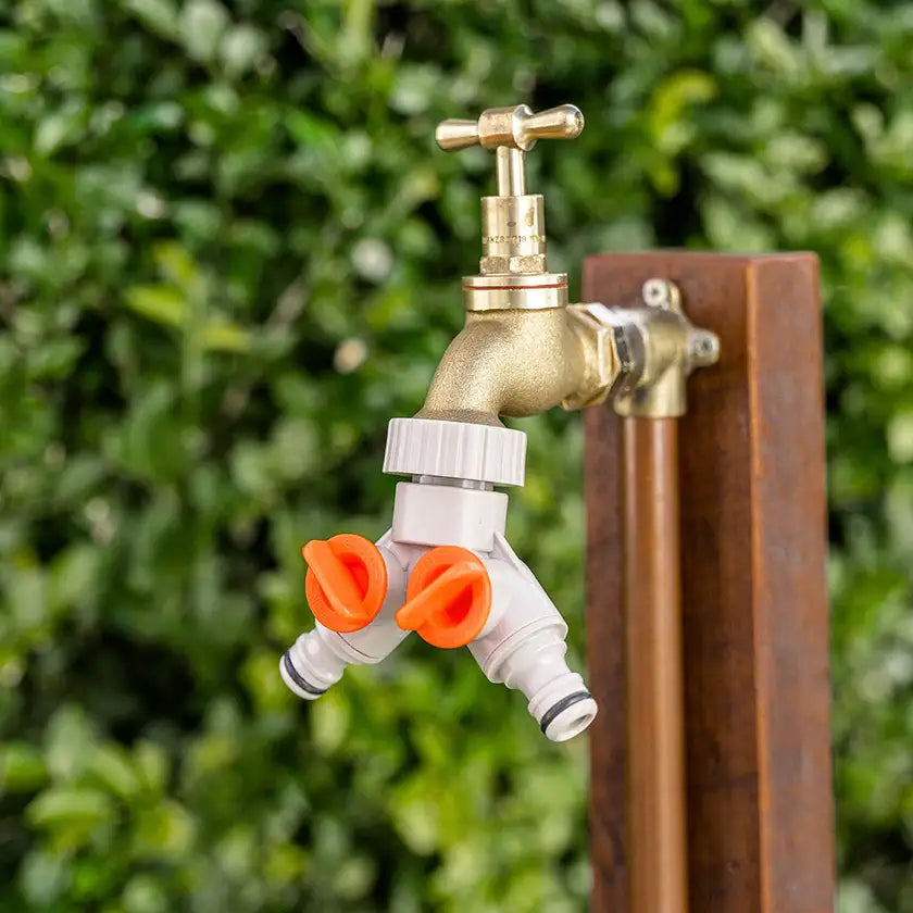 Neta Universal Twin Tap Adaptor Plastic 12mm