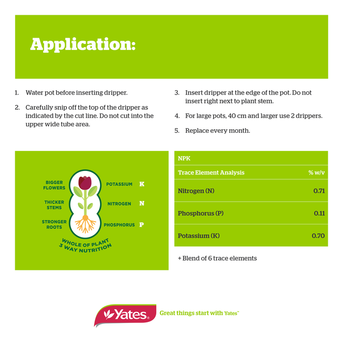 Yates 30mL Thrives Indoor Plants & Ferns Drippers - 5 Pack